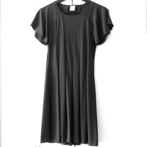 Dark Gray Box Pleats Dress